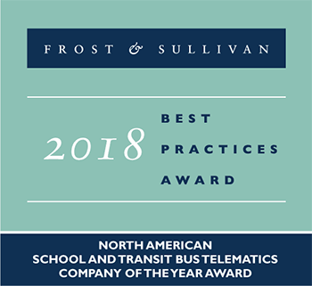 Frost & Sullivan - 2018 North American School and Transit Bus Telematics Company of the Year Award