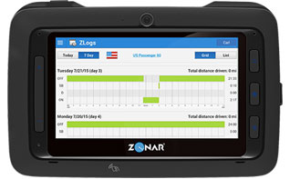 Zonar’s Connect Tablet with ZLogs