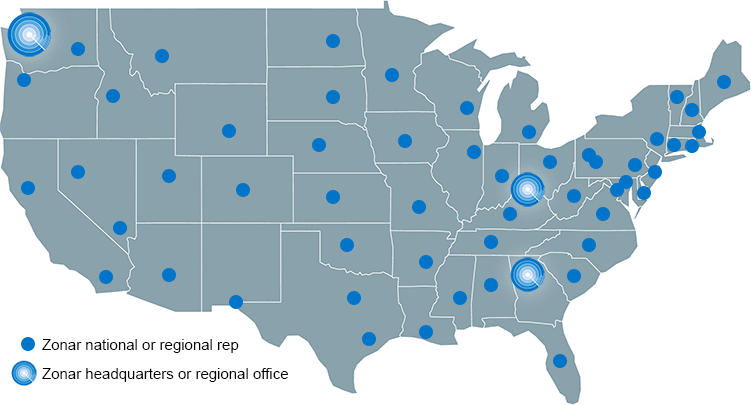 Zonar USA Map