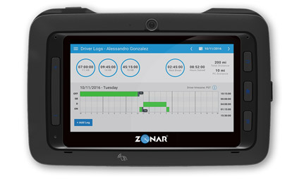 Zonar Logs on the Connect Tablet