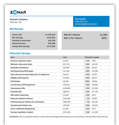 zonar-roi-report