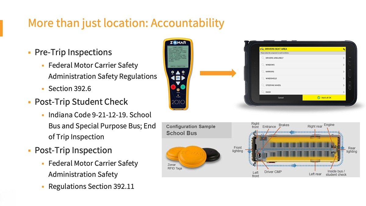 Zonar EVIR inspections have helped Rossville keep their
school buses healthy for 10 years—and counting.